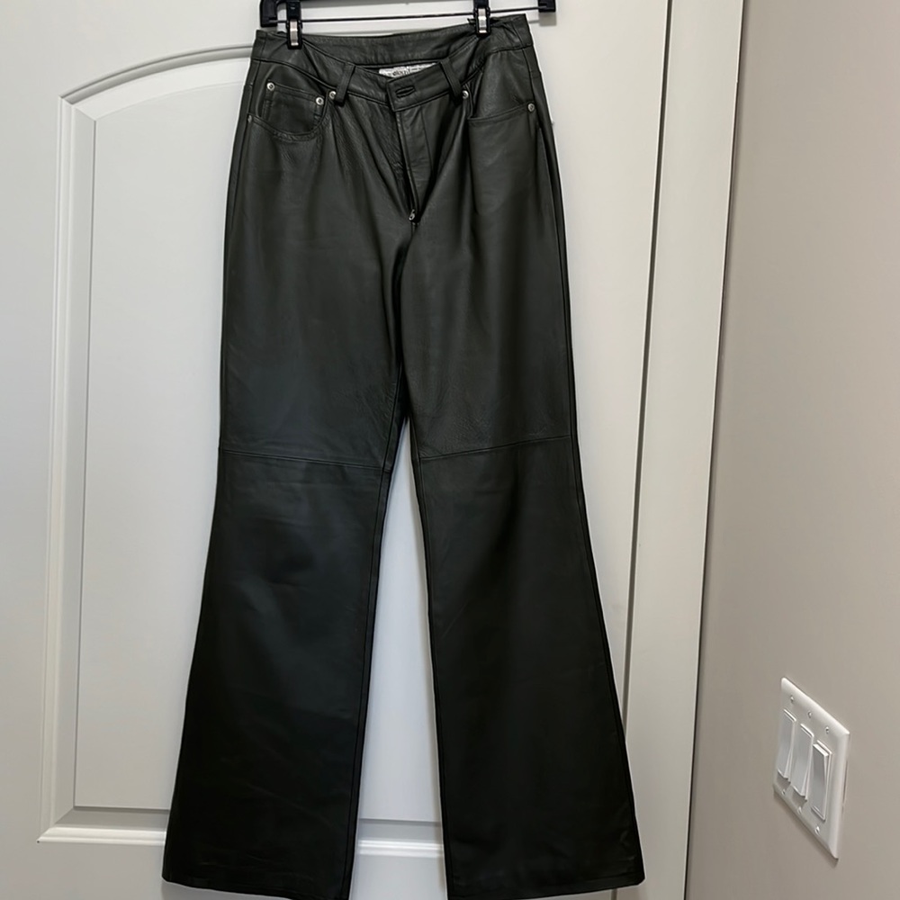 Leather jeans